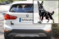 Preview: Autoaufkleber "Hollandse Herder" Polizeihund Kontur