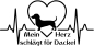 Preview: Aufkleber "Mein Herz schlägt für Dackel (Kurzhaardackel)"