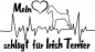 Preview: Aufkleber "Mein Herz schlägt für Irish Terrier"