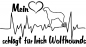 Preview: Aufkleber "Mein Herz schlägt für Irish Wolfhounds"