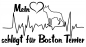 Preview: Aufkleber "Mein Herz schlägt für Boston Terrier"