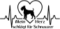 Preview: Aufkleber "Mein Herz schlägt für Schnauzer (Mittelschnauzer)"