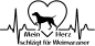 Preview: Aufkleber "Mein Herz schlägt für Weimaraner"