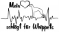 Preview: Aufkleber "Mein Herz schlägt für Whippets"