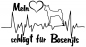 Preview: Aufkleber "Mein Herz schlägt für Basenjis"