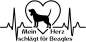 Preview: Aufkleber "Mein Herz schlägt für Beagles"
