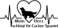 Preview: Aufkleber "Mein Herz schlägt für Cocker Spaniel"