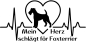 Preview: Aufkleber "Mein Herz schlägt für Foxterrier" (Drahthaar)