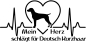 Preview: Aufkleber "Mein Herz schlägt für Deutsch Kurzhaar"