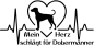 Preview: Aufkleber "Mein Herz schlägt für Dobermänner"