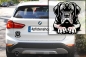 Preview: Autoaufkleber "Bordeauxdogge" Kopf