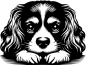 Preview: Aufkleber Cavalier King Charles Spaniel Kopf