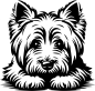 Preview: Aufkleber West Highland Terrier Kopf