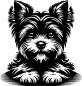 Preview: Aufkleber Yorkshire Terrier Kopf