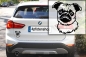 Preview: Autoaufkleber "Brüsseler Griffon Brabançon" Kopf
