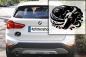 Preview: Autoaufkleber "Galgo" Kopf mit Ornamenten