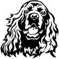 Preview: Aufkleber Sussex Spaniel Kopf