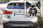 Preview: Autoaufkleber "American Akita" Kopf