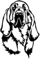 Preview: Aufkleber Bloodhound Kopf