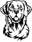 Preview: Aufkleber Golden Retriever Kopf