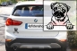 Preview: Autoaufkleber "Mops" Kopf