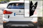 Preview: Autoaufkleber "Deutscher Schäferhund" Kopf
