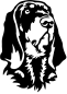 Preview: Aufkleber Black and Tan Coonhound Kopf