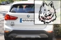Preview: Autoaufkleber "Dänischer Spitz" Kopf
