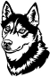 Preview: Aufkleber Husky Kopf