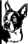 Preview: Aufkleber Boston Terrier Kopf