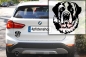 Preview: Autoaufkleber "Bernhardiner" Kopf