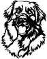 Preview: Aufkleber Leonberger Kopf