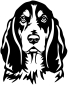 Preview: Aufkleber Basset Bleu de Gascoyne Kopf