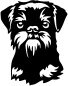 Preview: Aufkleber Brüsseler Griffon Kopf