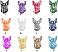 Preview: Autoaufkleber "Chihuahua" Kopf