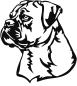 Preview: Aufkleber Continental Bulldog Kopf