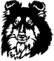 Preview: Aufkleber Sheltie Kopf