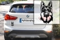 Preview: Autoaufkleber "Deutscher Schäferhund" Kopf