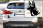 Preview: Autoaufkleber "Deutscher Schäferhund" Kopf