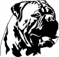 Preview: Aufkleber Bullmastiff Kopf