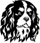 Preview: Aufkleber Cavalier King Charles Spaniel Kopf