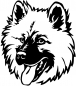 Preview: Aufkleber Eurasier Kopf