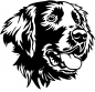 Preview: Aufkleber Flat-coated Retriever Kopf