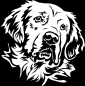 Preview: Aufkleber Golden Retriever Kopf