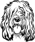 Preview: Aufkleber Otterhound Kopf