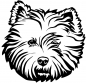 Preview: Aufkleber West Highland Terrier Kopf