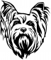 Preview: Aufkleber Yorkshire Terrier Kopf