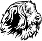 Preview: Aufkleber Bearded Collie Kopf