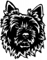 Preview: Aufkleber Cairn Terrier Kopf