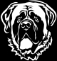 Preview: Aufkleber Englischer Mastiff Kopf